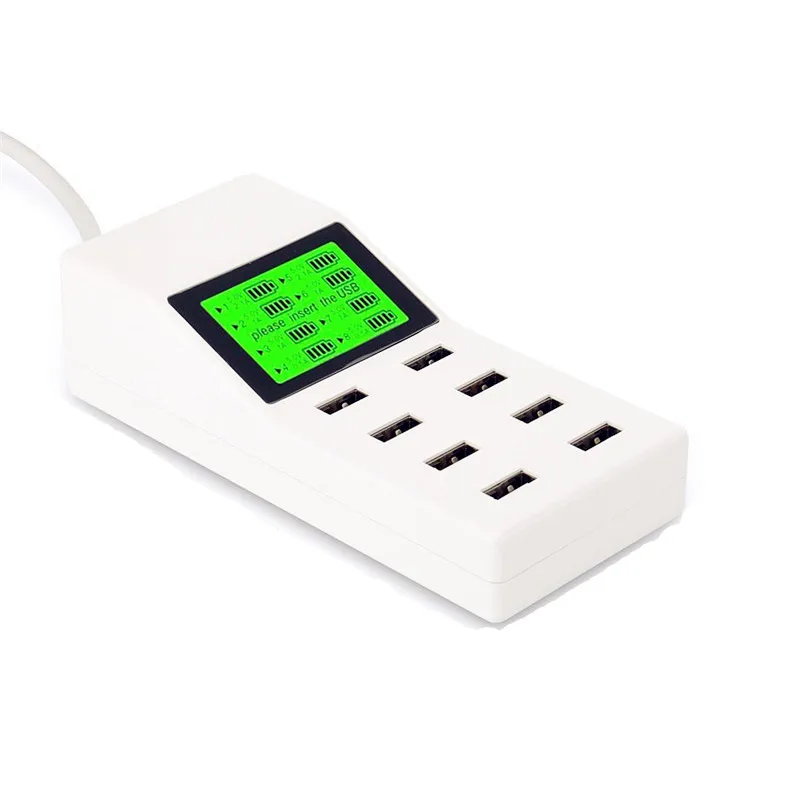 

8 Port USB Phone Charger LED Display Universal Adapte EU Plug Portable For iPhone 7 8P iPad Samsung s7 note8 Xiaomi Huawei Meitu