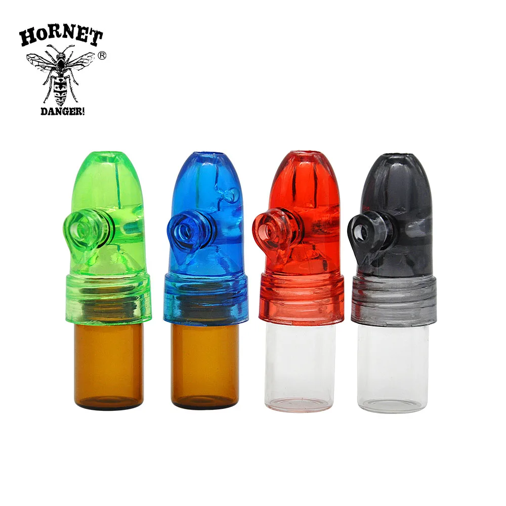 

HORNET 54mm/67mm/82mm Plastic Glass Snuff Dispenser Bullet Rocket Snorter Sunff Snorter Sniffer.Color Random