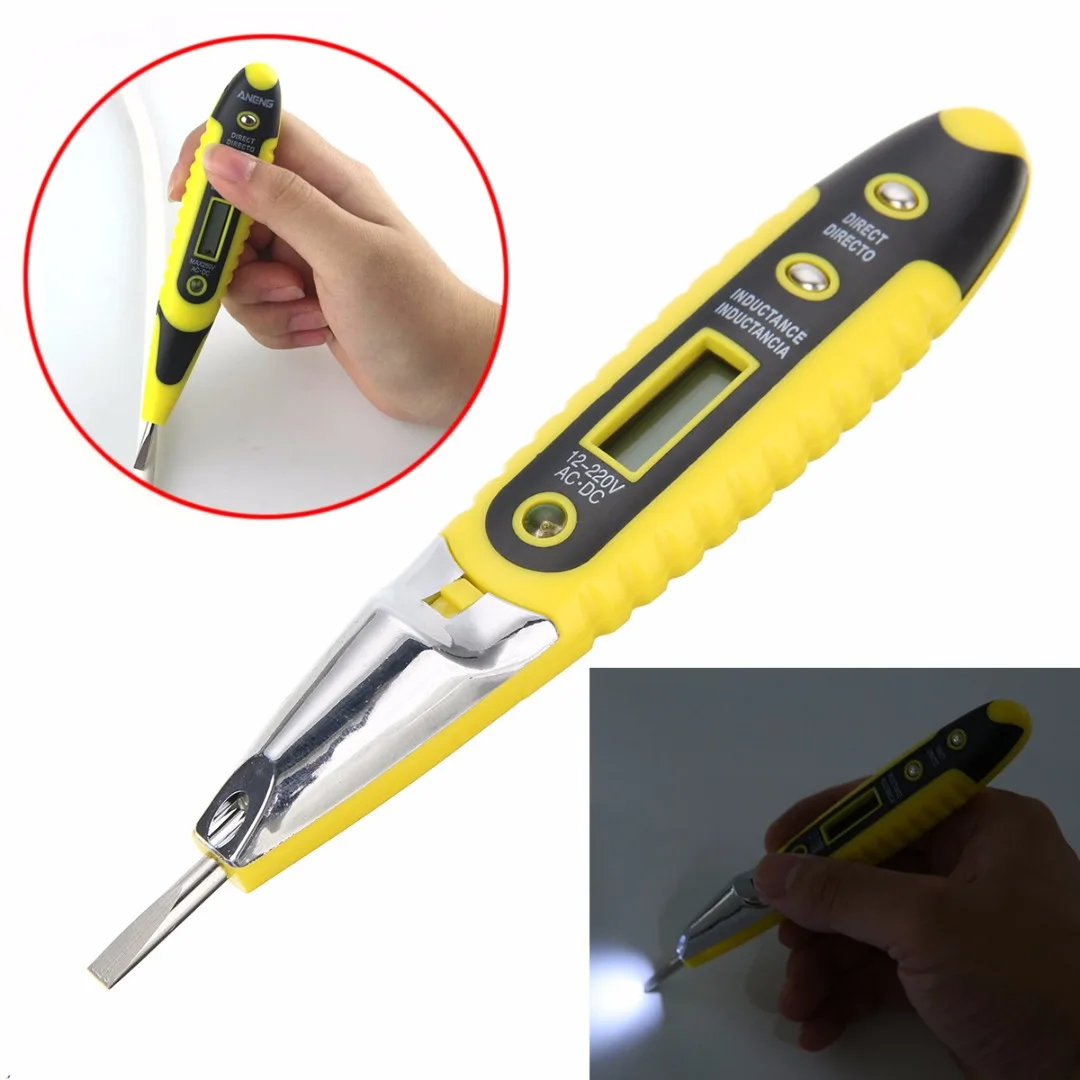 Non-Contact Test Pen LCD Voltage Digital Detector Tester Sensor 12~250V LCD Electric Measure Meters For Home Use Mayitr