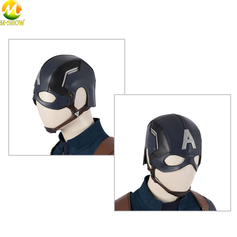 Avengers Endgame Captain America Cosplay Costume Avengers 4 Steven Roger Cosplay Outfit Halloween Party Mask Vest Full Set