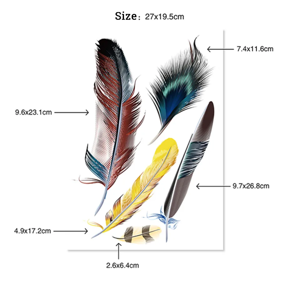 2019 VVVIST Car Stickers 3D Feather Funny Decal Sticker For Car  Auto Exterior Accessories Waterproof Stickers Auto Car Cover