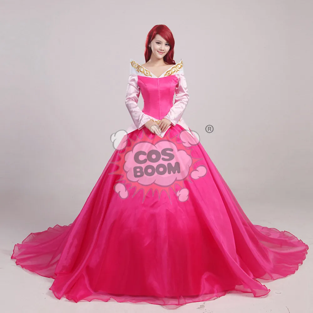 COSBOOM Спящая Красавица Аврора платье принцессы костюм для взрослых Хэллоуин