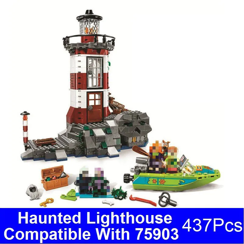 BELA 10431 Scooby Doo Haunted Lighthouse Building Blocks Lepin Bricks Figure Model Compatible 75903 Educational Toy