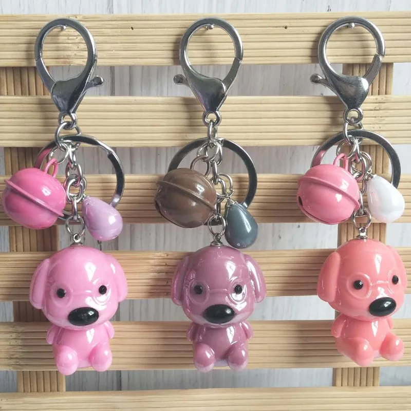 

Korean version of the cartoon puppy keychain Creative acrylic men and women bag pendant small gift