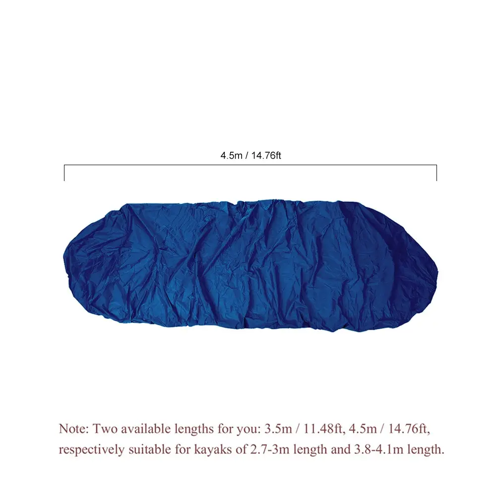 Dark Blue450cm Каяк каноэ чехол для хранения аксессуар водонепроницаемый каяк для хранения лодки Крышка дождевой пыли УФ-защита лодка транспортная крышка - Цвет: Dark Blue450cm