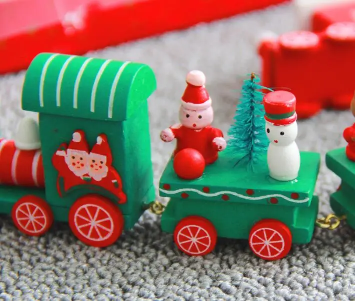 1 шт. Рождественское украшение для дома маленький поезд популярные деревянные поезд декоративные рождественские украшения Новогодние принадлежности