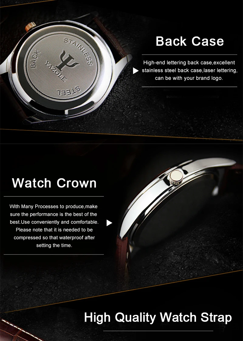 Мужские часы Топ бренд класса люкс часы yazole мужские модные бизнес Кварцевые часы минималистичный ремень мужские часы Relogio Masculino