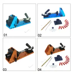 Портативное карманное отверстие джиг руководство по дереву с рычагом тиски для деревообработки инструмент аппаратные инструменты