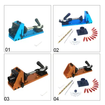 

Portable Pocket Hole Jig Woodwork Guide with Toggle Clamp Woodworking Tool Hardware Tools