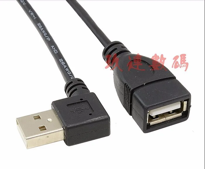 0,2 м USB 2,0 мужчин и женщин 90 градусов поворотные головки удлинитель USB революция женщина с удленнеными рукавами кабель для зарядки данных