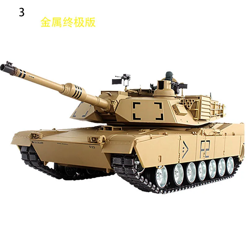 1:16 2,4 Ghz US RC M1A2 Abrams Tanque de batalla главный пульт дистанционного управления tanque de batalla humo y sonido детская игрушка Подарки - Цвет: Metal final Edition