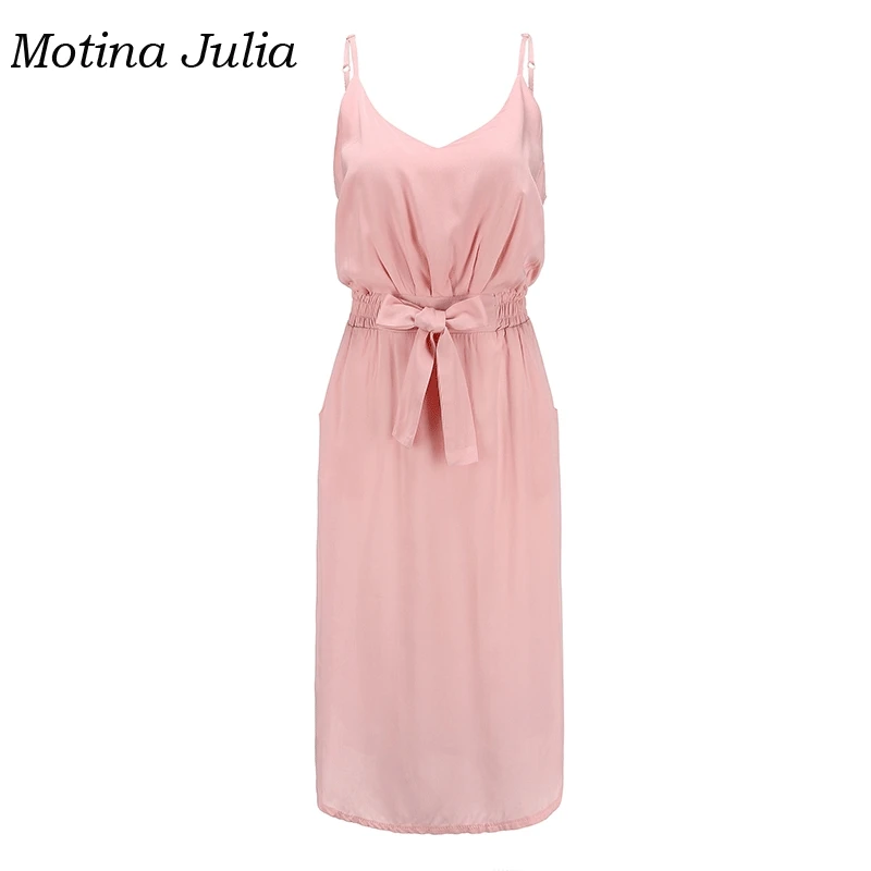 Motina Julia 2019 летнее шифоновое платье Вечерние Клубные Бохо платья с бантом уличная