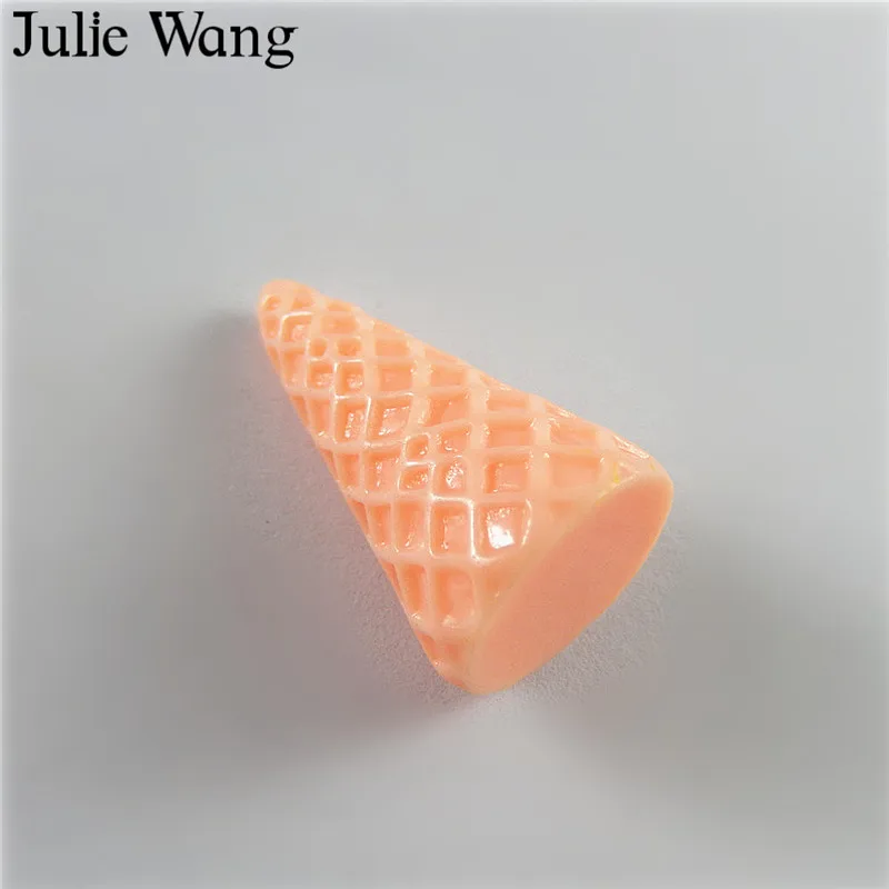Julie Wang, 10 шт., 4 цвета, смола, мороженое, конус, подвески, подвески, украшения, изготовление ювелирных изделий, ожерелье, браслет, аксессуар