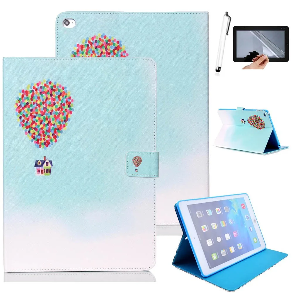 

Smart Flip PU Leather Stand Cover Case For Apple iPad Air 2 Wake Up Sleep Function with stylus Pen Gifts in stock
