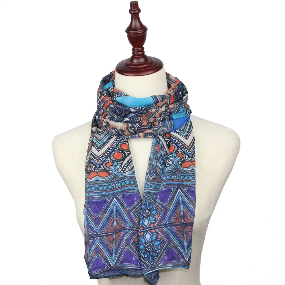 Women Bohemian Style Bandana Chiffon Scarf Women Luxury Brand Hijab