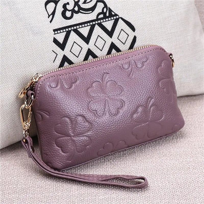 Small wallet clutch bag 2019 new fashion female leather Korean version of the embossed shoulder bag handbags hand bag handbag