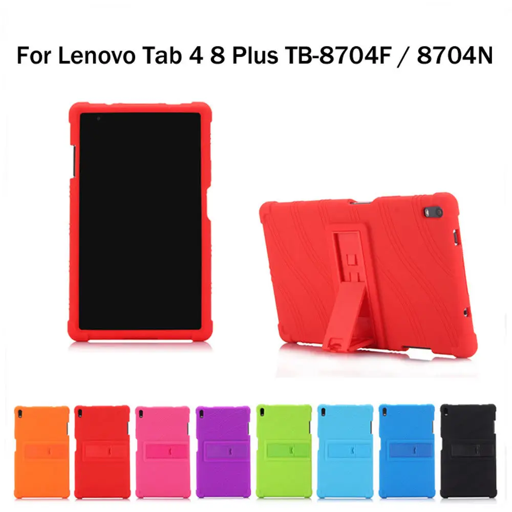 Противоударная задняя крышка детский силиконовый чехол подставка для Lenovo TAB4 TAB 4 8