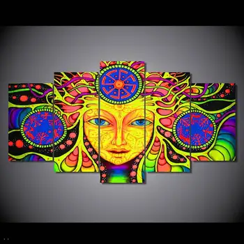 

Hd Printed Psychedelic Mandala Abstract Painting On Canvas Room Decoration Print Poster Picture Canvas Free Shipping/91179