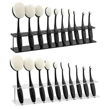Makeup Brush Holder 10 Grids Toothbrush Oval Makeup Brushes Holder Brush Showing Rack Makeup Brushes Drying Stand Storage