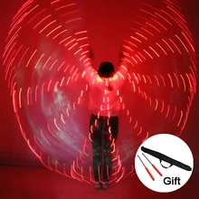 Женский светодиодный светильник Isis, крылья, костюмы для танца живота, 360, Египетский сценический, Новое поступление, DJ светодиодный, крылья с палочками