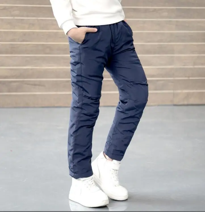 

Winter Cotton Add wool Kids Straight Pants Boys Girl Warm Waterproof Leggings Pants Long Trouser thick outdoor Trouser Children