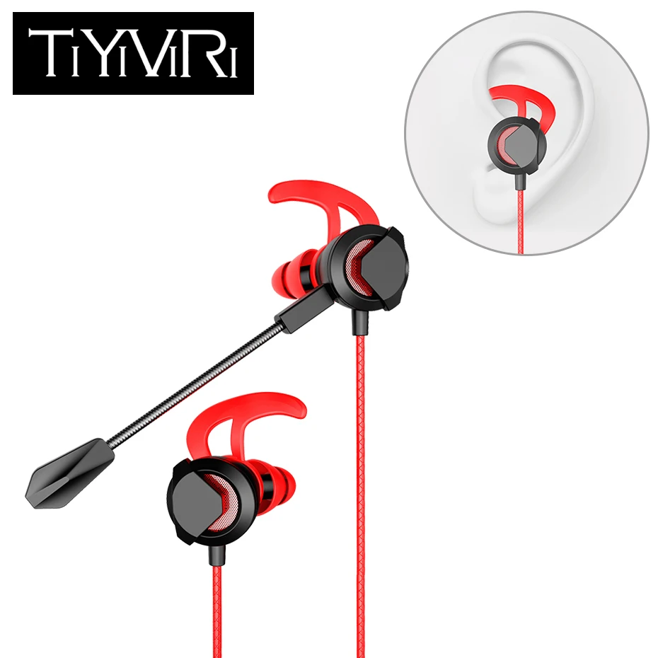 

Wired Gaming Headset Running Earphone 3.5mm Sports Running Earbuds Headphone Sweatproof Headset with Microphone for Phone PC PS4