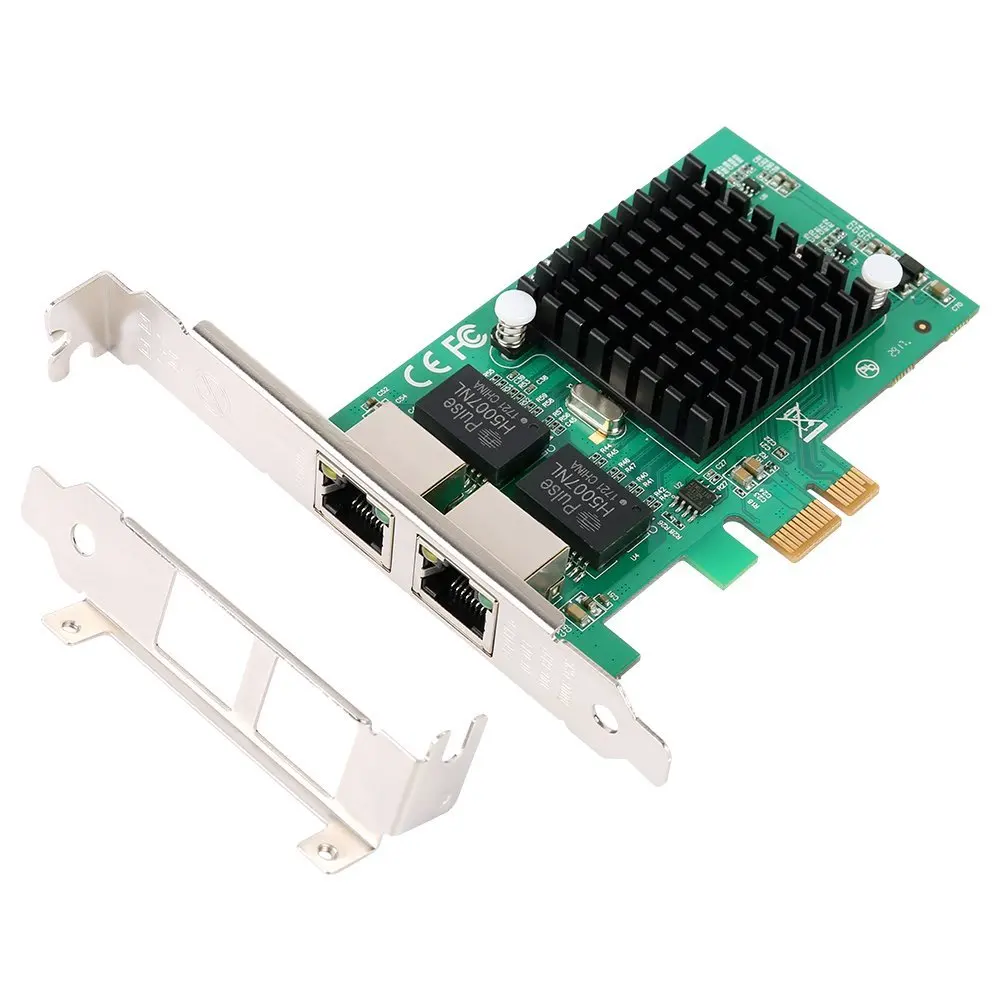 

Gigabit Ethernet PCI Express PCI-E Network Controller Card 10/100/1000Mbps RJ45 x 2 PCIE Server Network Card LAN Adapter