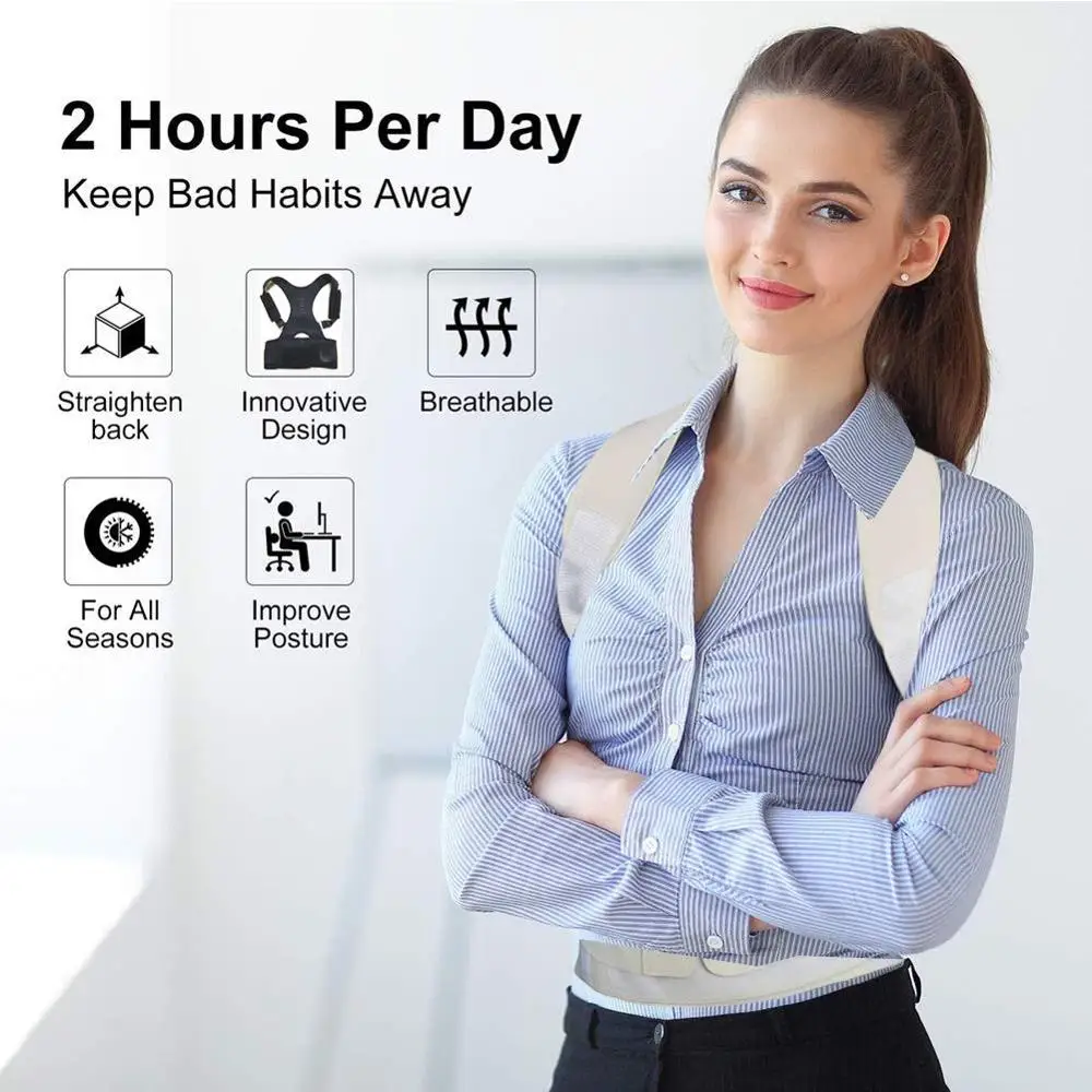 

2019 Back Pain Belt Posture Corrector Shoulder Bandage Corset Lower Back Support Orthopedic Brace Scoliosis corrector de postura