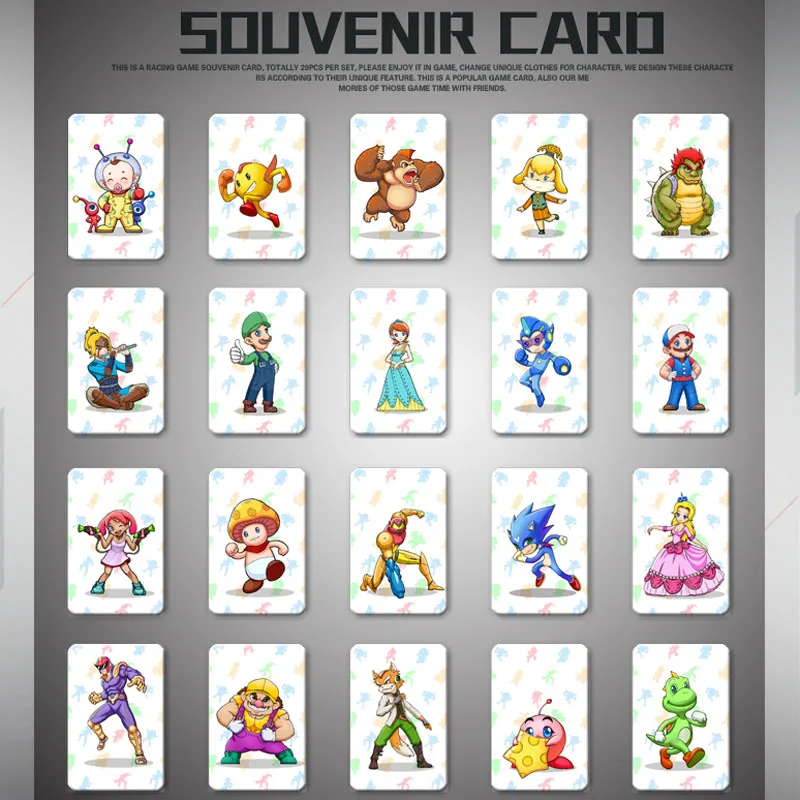 

20 Pcs/ lot Mario Kart 8 Deluxe NFC Tag Cards Set For NS Switch