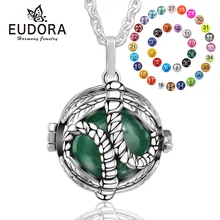 EUDORA 18 mm insect Design Cage Harmony Angel Caller Bola Ball Pendant Necklace fit Chime Sound Harmony Bola Pregnancy Ball K265 EUDORA 18 mm insect Design Cage Harmony Angel Caller Bola Ball Pendant Necklace fit Chime Sound Harmony Bola Pregnancy Ball K265