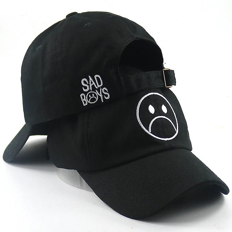 Бейсболка с вышитым лицом sad face 100% хлопок бейсболка snapback модная хип хоп шапка