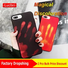 

Newest Fashional Thermal Sensor Case for iphone X 7 7 Plus 6 6s Plus Thermal Heat Induction Phone Case fundas protective cover