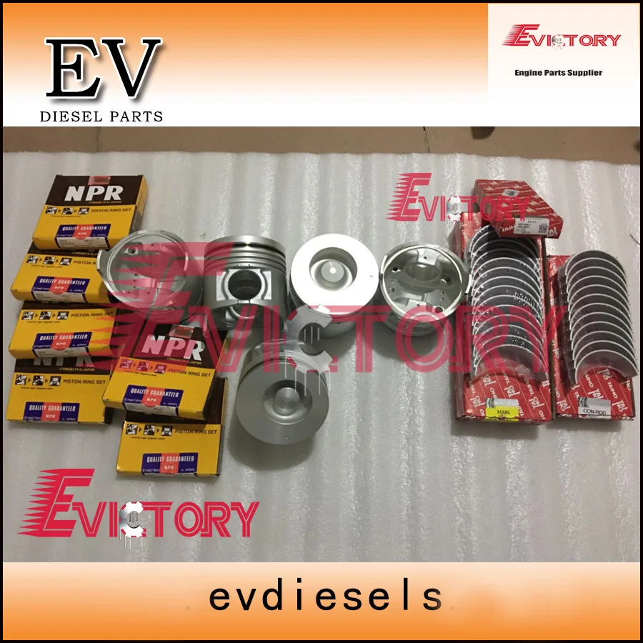 

For Isuzu truck engine rebuild kit 6HE1-TC 6HE1 6HE1T piston+piston ring set cylinder liner full gasket kit bearing