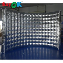 Свадебная вечеринка 10 футов Фотофон надувная стена серебро снаружи и внутри