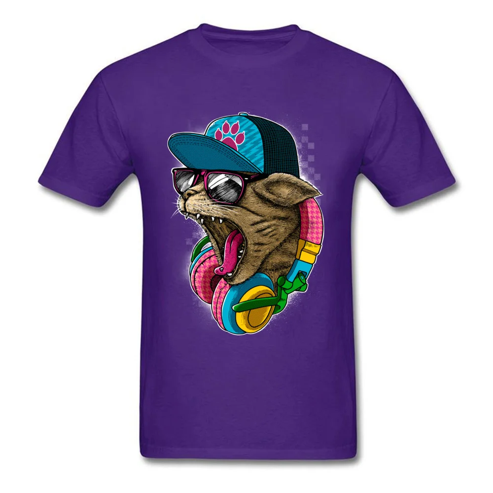 Cool Wild Men Retro Group Tops Tees O Neck Autumn Cotton Tshirts Fashionable Short Sleeve Tee-Shirt Drop Shipping Cool Wild purple