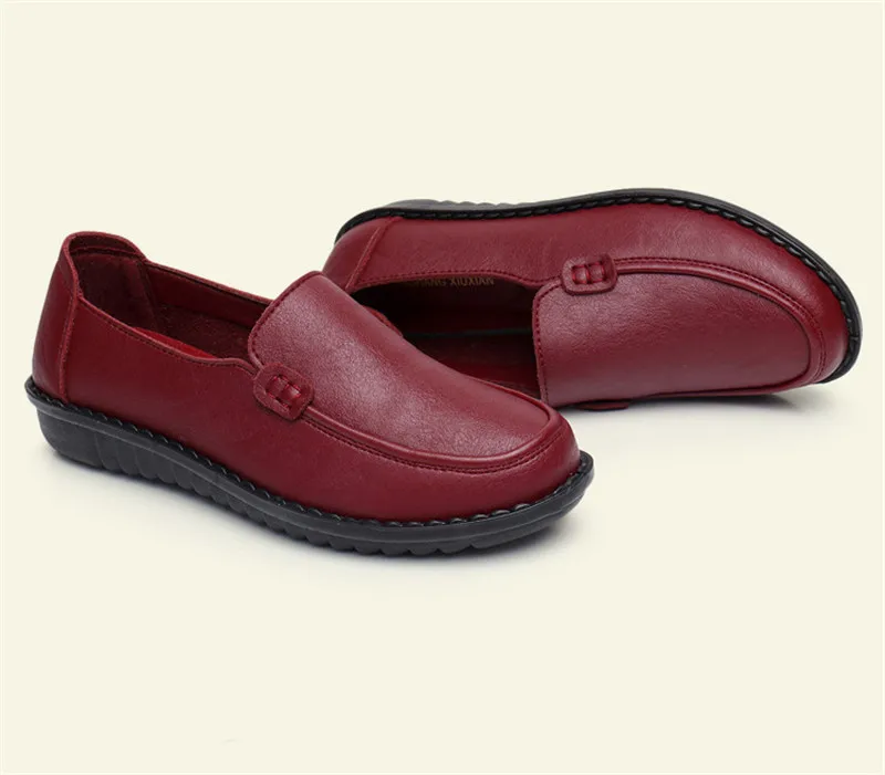 YAERNI/весенне-осенняя новая обувь для мам, мягкая удобная обувь на плоской подошве для среднего возраста, женская обувь большого размера, модная повседневная обувь