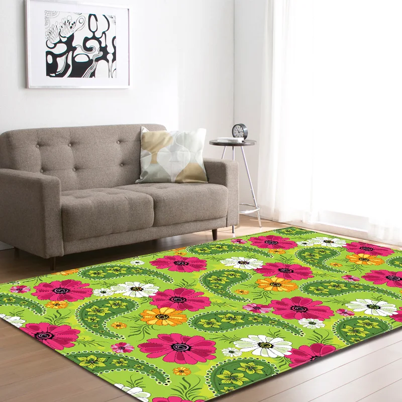 

Colorful Flower Plant Painting Carpet For Living Room Bedroom Floral Rug Sofa Table Floor Mat Kids Rug Yoga Pad Burrito Blanket