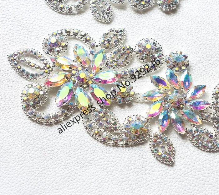 Бесплатная доставка роскошные великолепные Стразы с большими цветами ab