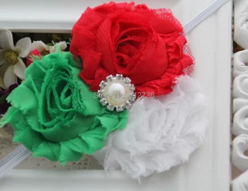 

10pcs/lot Christmas Headband Chic Flowers Skinny Elastic Headband,Free Shipping
