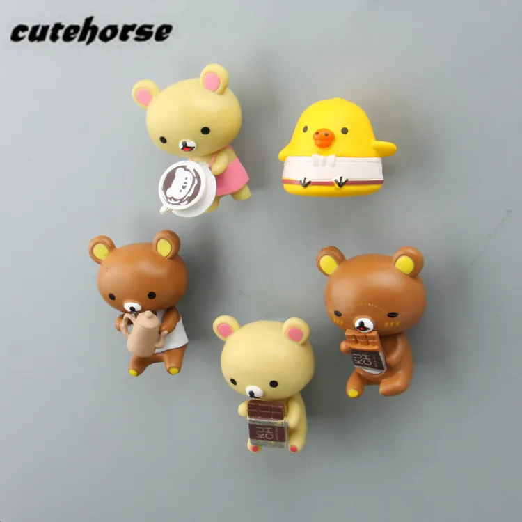 

CUTEHORSE 5pcs/set Cute bear 2 generation three-dimensional creative 3D fridge magnet