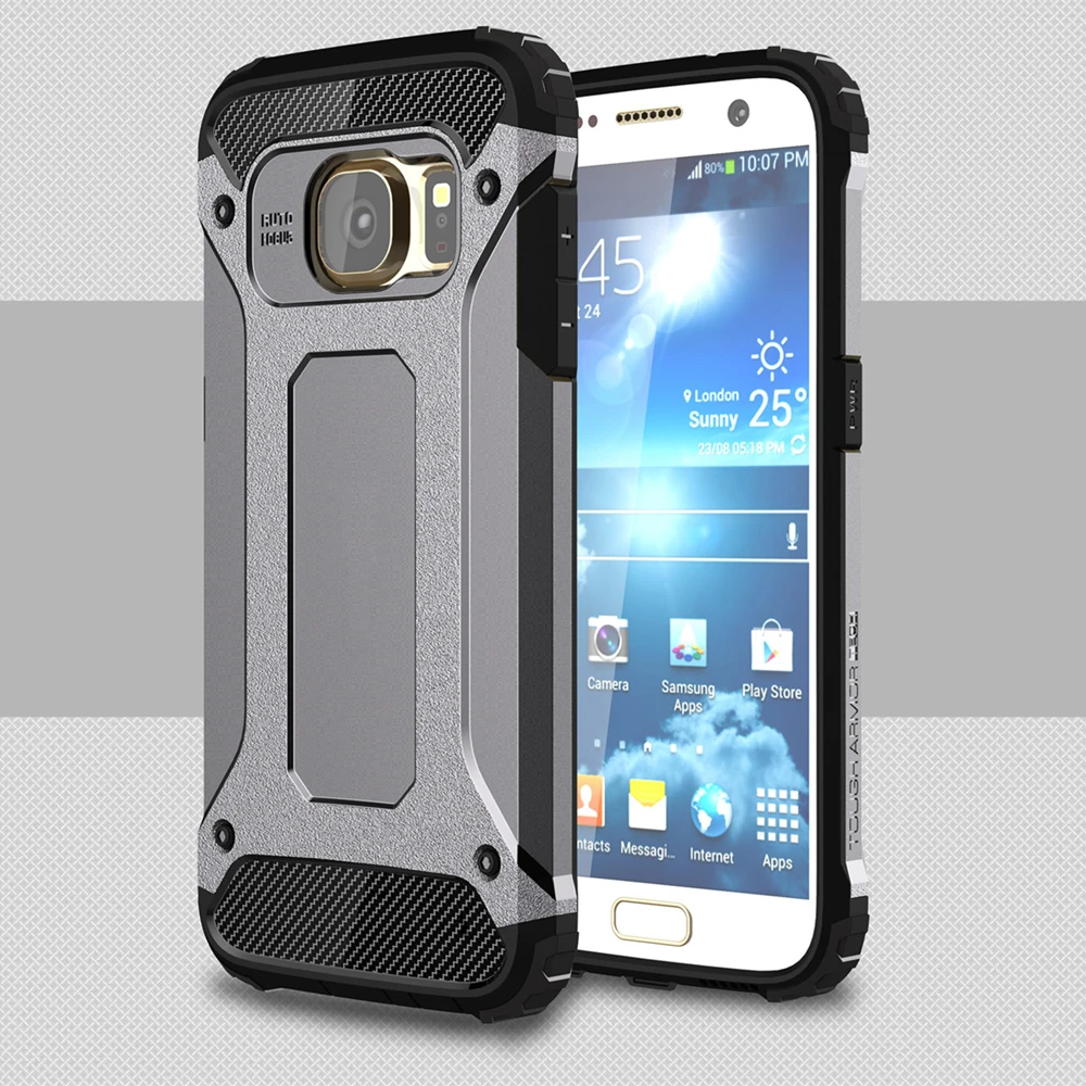 

For Samsung Galaxy S7 Phone Case G9300 Silicone Cover For Samsung S7 Case Shockproof Slim Hard Tough Rubber Dual Layer Armor