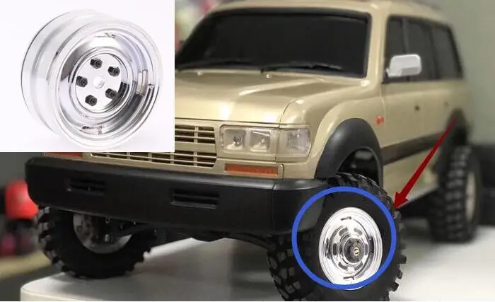 a Pair(2pcs) Alloy 1.9 Wheel Rim hub Fits 1/10 RC Truck AXIAL SCX10 D90 D110 FJ40 HPI LC70 LC80 TRX4 JKMAX TF2 Hulix Tamiya CC01 | Игрушки и