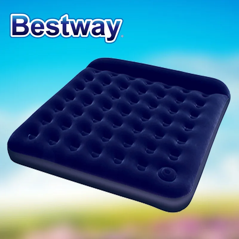 67227 Bestway 203x183x28 см воздушная подушка 8" x 72" x 1" легкая надувная Флокированная кровать King со встроенным воздушным зарядным устройством