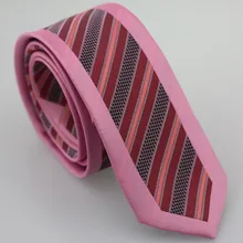 YIBEI Coachella Узкие галстуки Галстук розовая кайма красные коралловые диагональные полосы галстук тканый тонкий черный галстук в горошек узкий галстук мужские свадебные