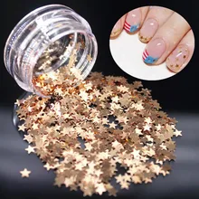 1 шт. Темно-Золотые Звездные весы акриловая пудра для ногтей аксессуары художественные трафареты для маникюра строитель кристалл акриловый порошок для ногтей