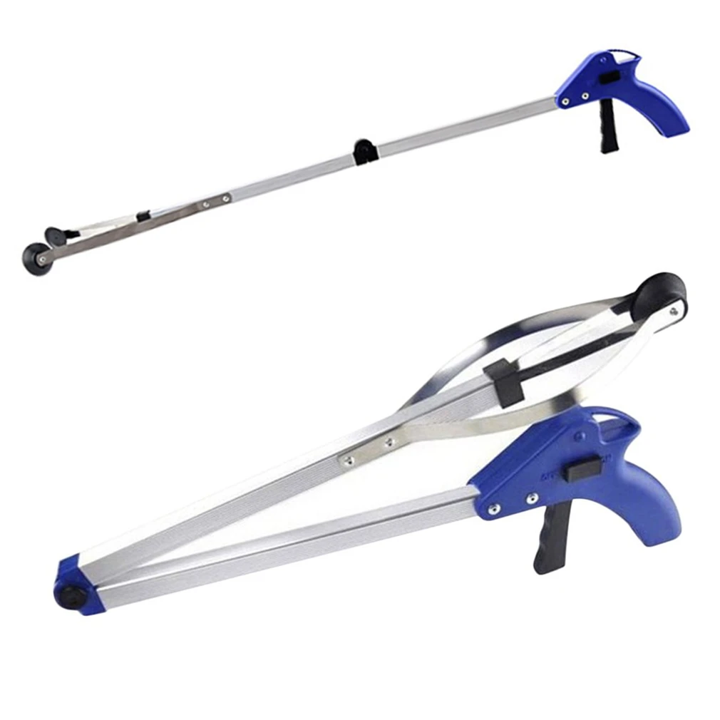 82cm Foldable Garbage Pick Up Tool Grabber Reacher Stick Reaching Grab Claw Gripper Extend Reach Kitchen Home Tool Garden Hotel