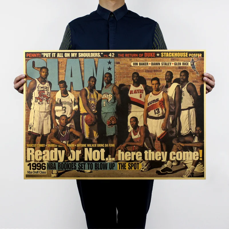 

Kobe,basketball super star/96 Golden generation/kraft paper/Cafe/bar poster/ Retro Poster/decorative painting 72x51cm