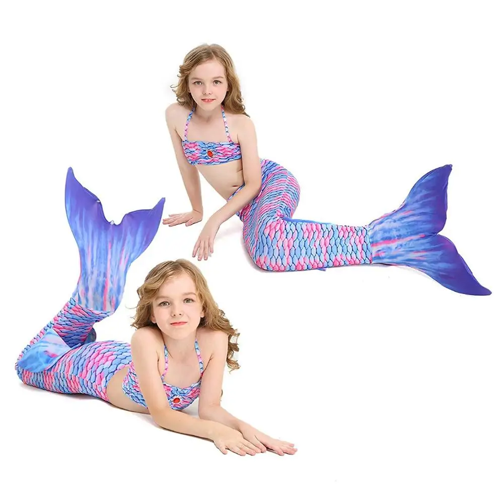Купальник с хвостом Русалочки купальный костюм COS подарок для детей Девушки Горячие Летние Плавание Красивые Принцесса вечерние костюмы для косплея