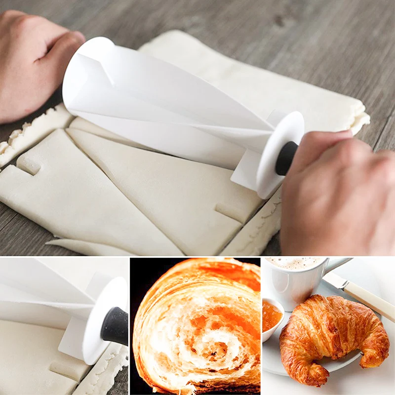 idYllife Croissant Pastry Cutters Rolling Cutter Bread Wheel Dough