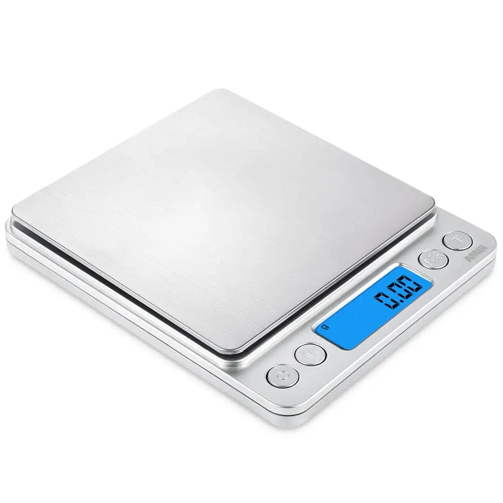 Food Scale, 0.001oz Precise Digital Kitchen Scale Gram Scales Weight Food  Coffee Scale Digital Scales for Cooking Baking Stainless Steel Back-lit LCD  Display Pocket Small Scale, Silver 